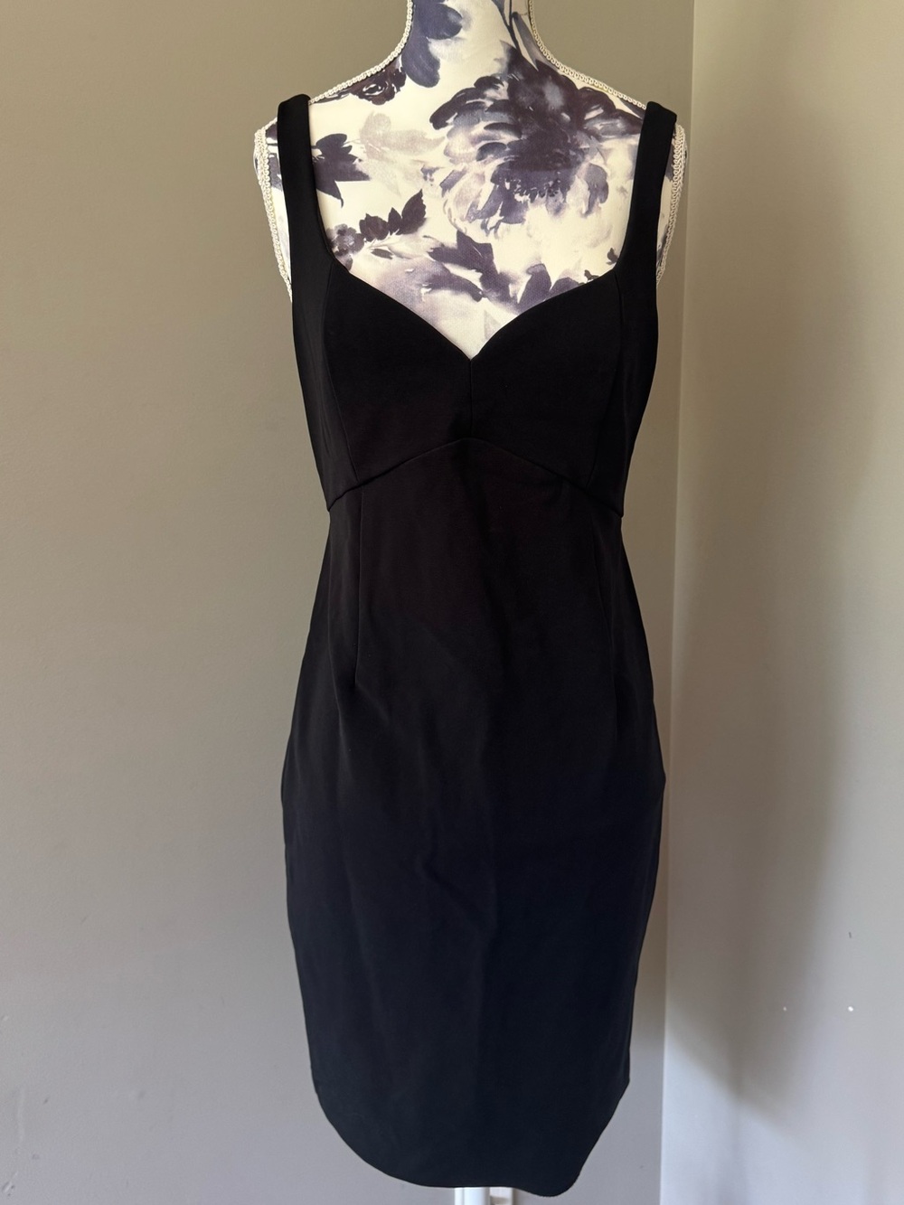 Dynamite Black Mini Dress with Sweetheart Neckline